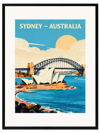 Gerahmter Kunstdruck Sidney Reisekunst