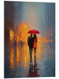 Acrylglasbild Zweisamkeit im Regenlicht - artill