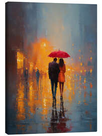 Leinwandbild Zweisamkeit im Regenlicht - artill