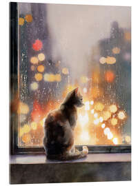 Acrylglasbild Sehnsucht am Fenster