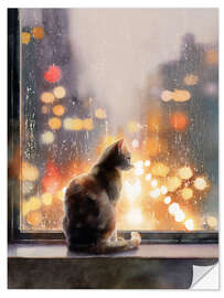 Wandsticker Sehnsucht am Fenster