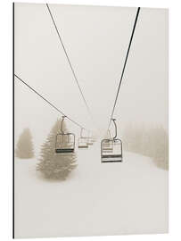 Alubild Skilift im Nebel - Ohkimiko