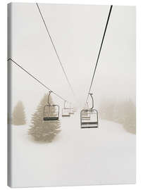 Leinwandbild Skilift im Nebel - Ohkimiko