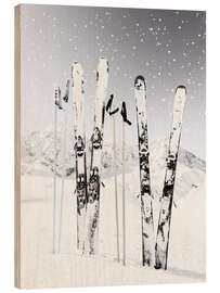 Holzbild You and me - Let's ski - Ohkimiko