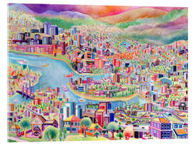 Acrylglasbild Happy City