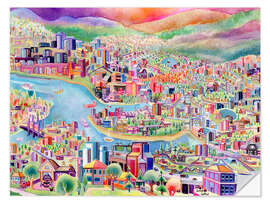 Wandsticker Happy City