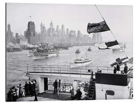 Alubild Historisches New York: Manhattan mit Fährbooten, 1932 - Christian Müringer