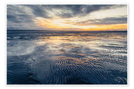 Wandbild Sonnenuntergang über der Nordsee - Nils Steiner