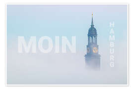 Wandbild Moin im Nebel, Hamburg - Nils Steiner