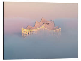 Alubild Elbphilharmonie Hamburg im Nebel - Nils Steiner