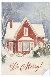 Wandsticker Be Merry! - treechild