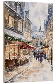 Holzbild Weihnachtseinkäufe