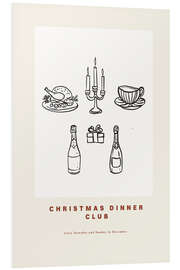 Hartschaumbild Christmas Dinner Club - treechild