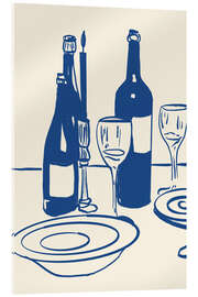 Acrylglasbild Abendessen und Wein - treechild