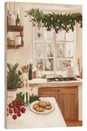 Holzbild Weihnachtsküche