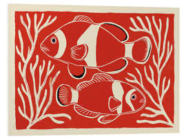 Hartschaumbild Rote Clownfische