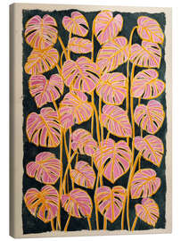 Leinwandbild Abstract Pink Monstera - DejaReve