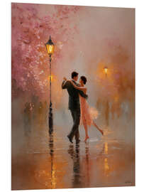 Hartschaumbild Tanz unter Kirschblüten