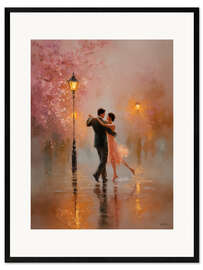 Gerahmter Kunstdruck Tanz unter Kirschblüten