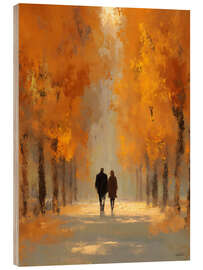 Holzbild Gemeinsam durch den Herbst - Softlight Boutique