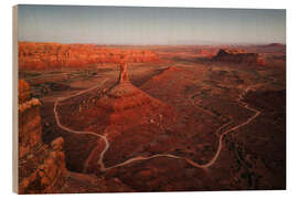 Stampa su legno The Valley of Gods, Utah, USA - Martin Podt