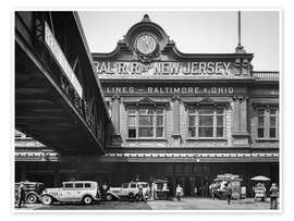 Wandbild Historisches New York: Central Railroad of New Jersey, 1936 - Christian Müringer
