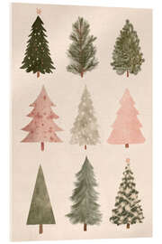 Acrylglasbild Wunderschöne Weihnachtsbäume