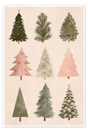 Poster Wunderschöne Weihnachtsbäume