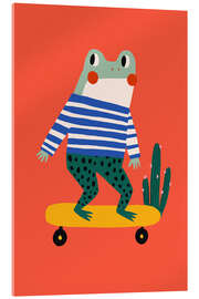 Acrylglasbild Skateboardfrosch - treechild
