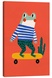 Leinwandbild Skateboardfrosch - treechild