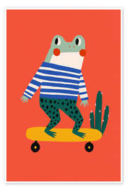 Wandbild Skateboardfrosch - treechild