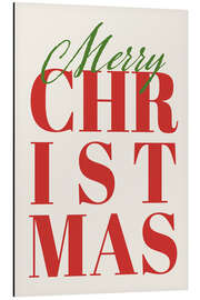 Tableau en aluminium Merry Christmas No 02 - treechild