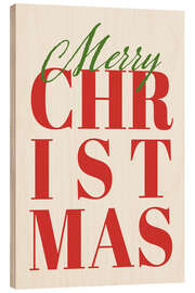 Holzbild Merry Christmas No 02 - treechild