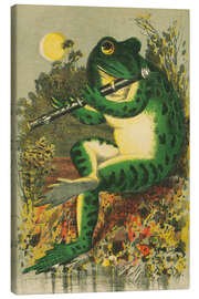Leinwandbild Der Frosch und die Flöte