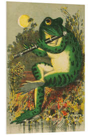 Hartschaumbild Der Frosch und die Flöte