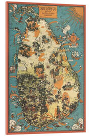 Acrylglasbild Sri Lanka (Ceylon) Tea &amp; Other Industries - Vintage Educational Collection