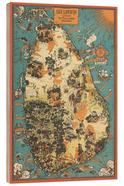 Holzbild Sri Lanka (Ceylon) Tea &amp; Other Industries - Vintage Educational Collection