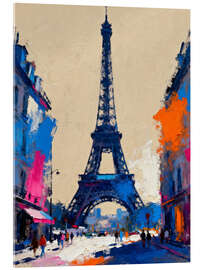 Acrylglasbild Paris im Farbenspiel - artill
