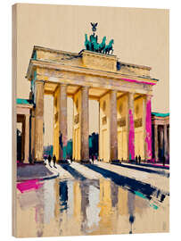Holzbild Berlin im Morgenlicht