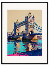 Gerahmter Kunstdruck London im Abendglanz