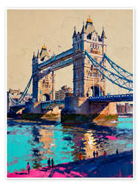 Poster London im Abendglanz