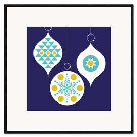 Gerahmter Kunstdruck Habt einen Weihnachtsball - Bo Lundberg