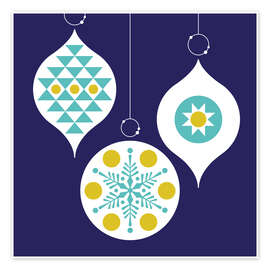 Wandbild Habt einen Weihnachtsball - Bo Lundberg