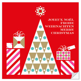 Wandsticker Baum mit Geschenken