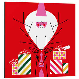 Magnettafel Rudy und der Weihnachtsmann