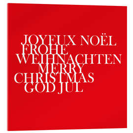 Acrylglasbild Internationale Weihnachtsgrüße