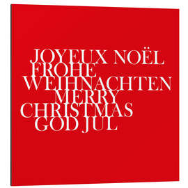 Alubild Internationale Weihnachtsgrüße