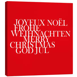 Leinwandbild Internationale Weihnachtsgrüße