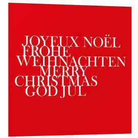 Hartschaumbild Internationale Weihnachtsgrüße