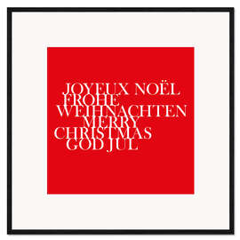 Gerahmter Kunstdruck Internationale Weihnachtsgrüße